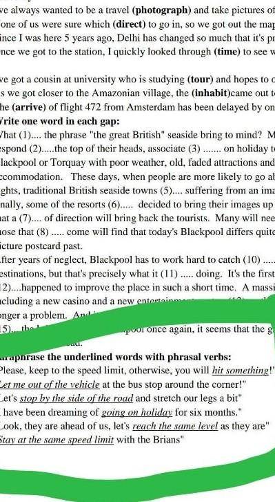 IV. Paraphrase the underlined words with phrasal verbs:1. 