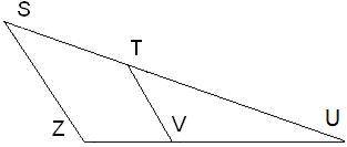  Известно, что ΔUVT подобен ΔUZS и коэффициент подобия k = 0,2.1. Если = US 2,8, то UT=2. Если = TV 