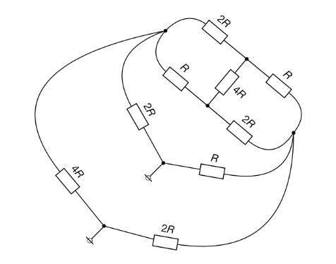 Найдите эквивалентное сопротивление участка цепи, схема которого изображена на рисунке, если извест