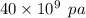 40 \times 10 {}^{9} \: \: pa