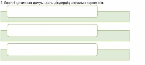 3. Ежелгі қоғамның дамуындағы діндердің ықпалын көрсетіңіз.Я ​