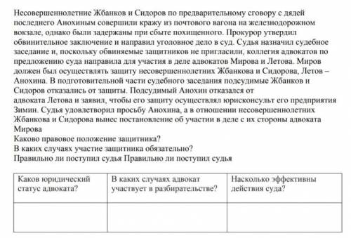 Несовершеннолетние Жбанков и Сидоров по предварительному сговору с дядей последнего Анохиным соверши