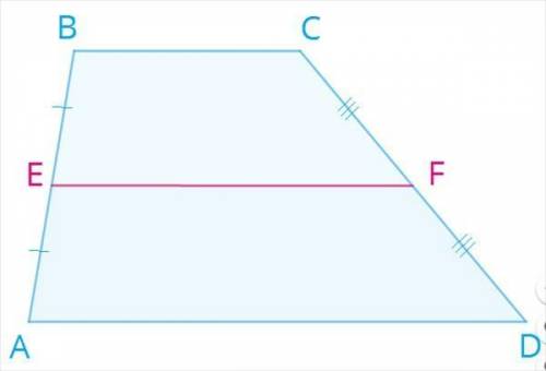 Дано:AE=EB, CF=FD;BC= 30 м;AD= 32 м.Найти: EF.ответ: EF=  м.