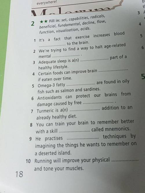 2 ** Fill in: set, capabilities, radicals, beneficial, fundamental, decline, flow, function, visuali