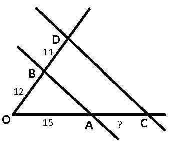 Прямая CD пересекает стороны угла BOA так, что точки B и D лежат на одной стороне угла, а точки A и