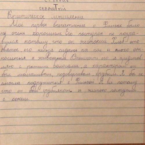 Критическое мышление Напиши короткое эсссе, в котором отразишь ответы на вопросы: Каково твое первое